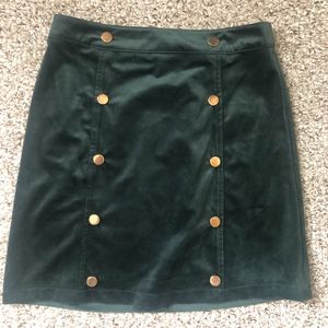 Velvet Mini Skirt